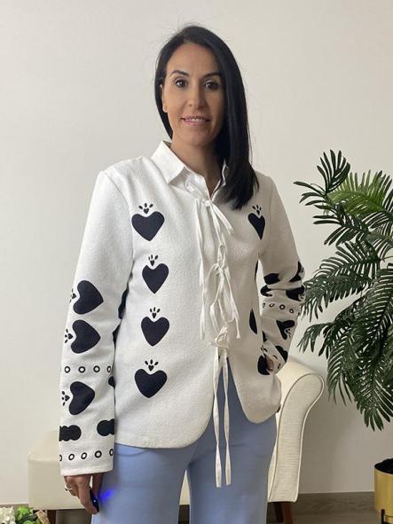 Chaqueta Corazones Blanca [1]