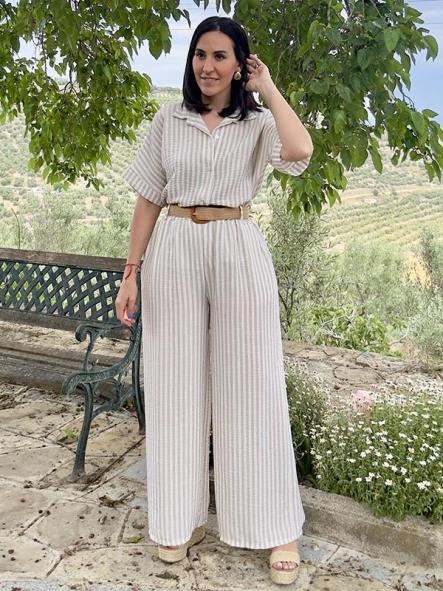 Conjunto Rayas Beige [3]