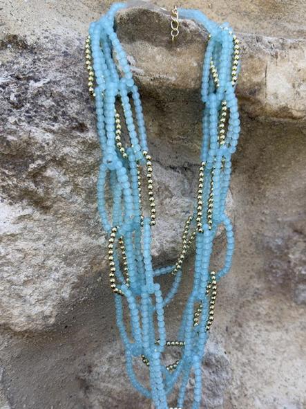 Collar Eslabón Azul [1]