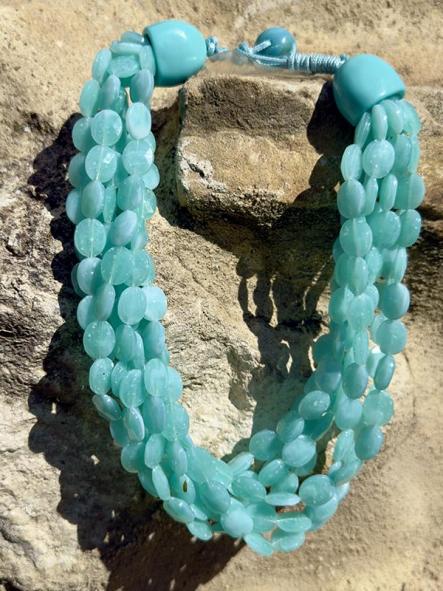 Collar Cintas Turquesa 
