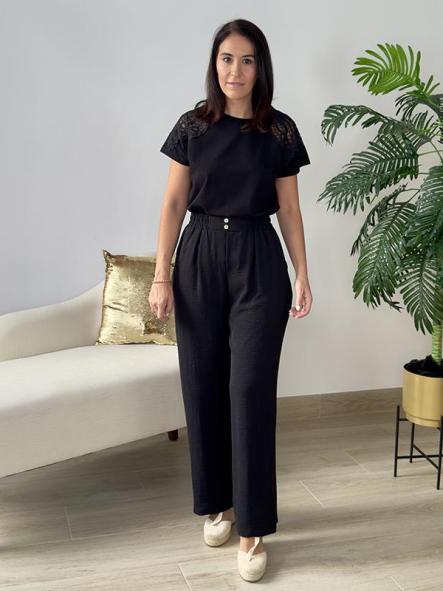 Pantalón Fluido Negro [2]