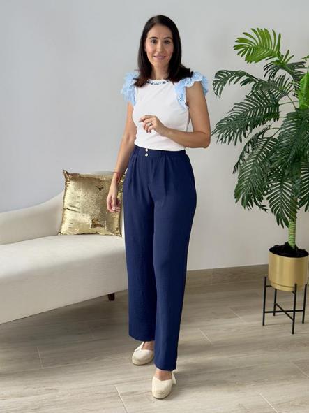 Pantalón Fluido Azul Marino [3]