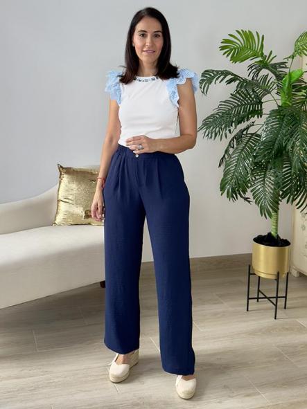 Pantalón Fluido Azul Marino [2]