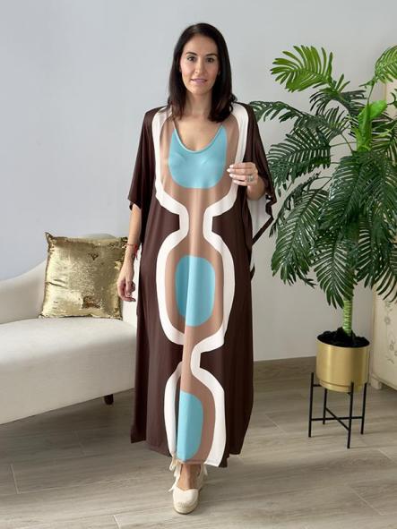 Vestido Picasso Marrón Chocolate