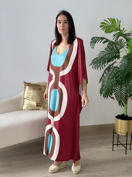 Vestido Picasso Burdeos 