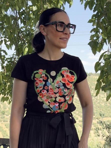 Camiseta Corazón Negra