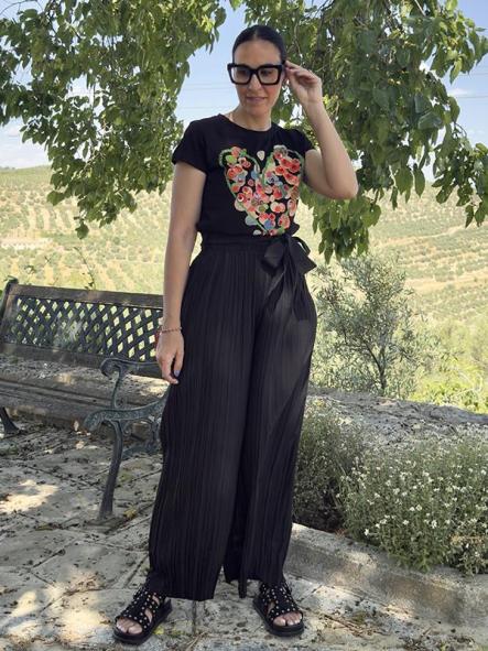 Pantalón Plisado Negro [2]