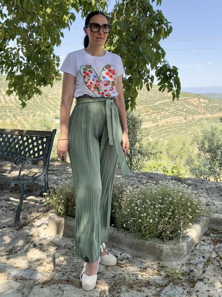 Pantalón Plisado Verde [1]