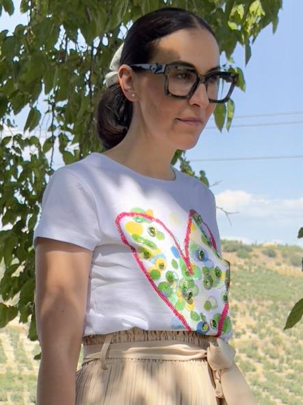 Camiseta Corazón Fucsia [2]