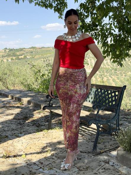 Falda Multicolor Roja [2]