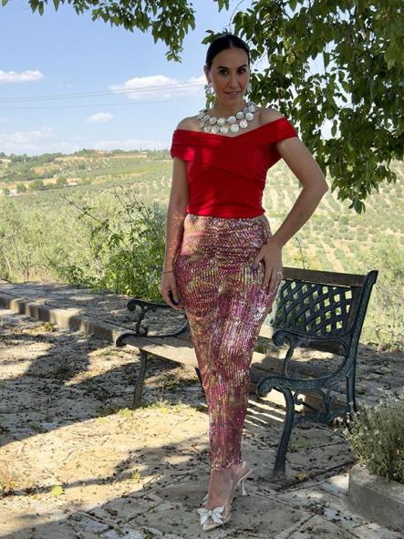 Falda Multicolor Roja [1]