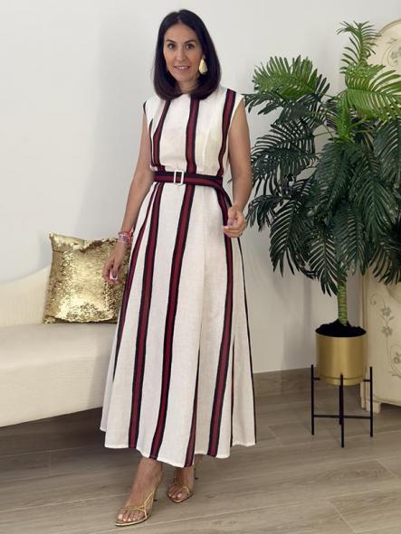 Vestido Lino Burdeos [3]