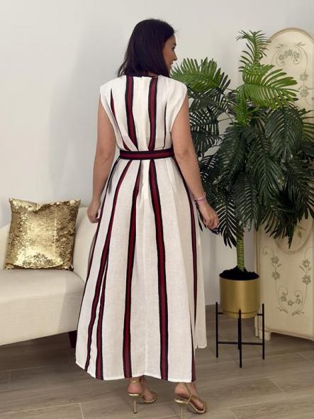Vestido Lino Burdeos [2]