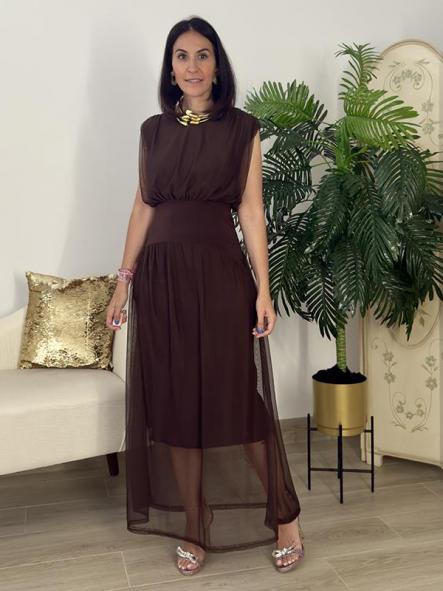 Vestido Tul Chocolate  [1]
