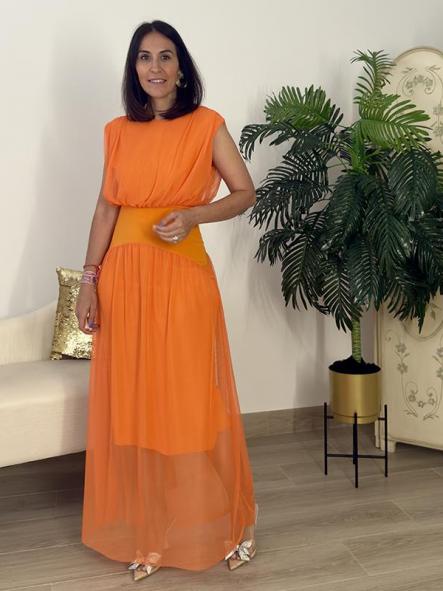 Vestido Tul Naranja [1]