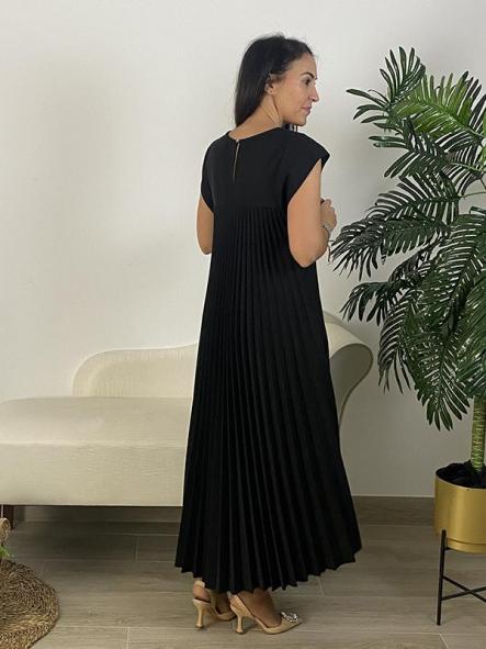 Vestido Plisado Negro  [2]