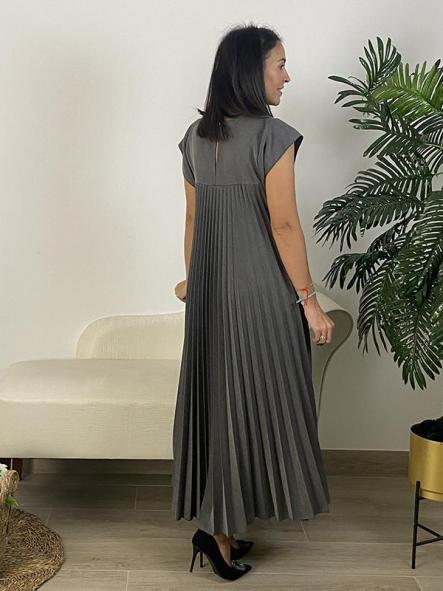 Vestido Plisado Gris [2]