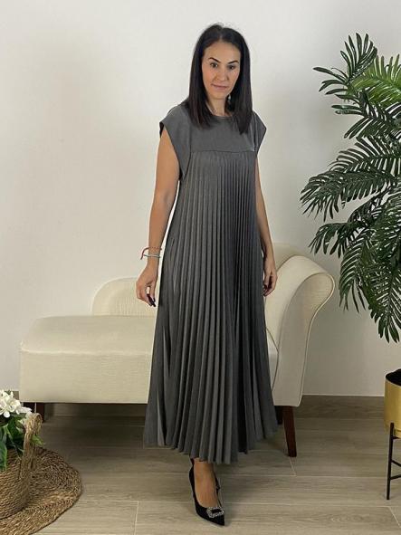 Vestido Plisado Gris [1]