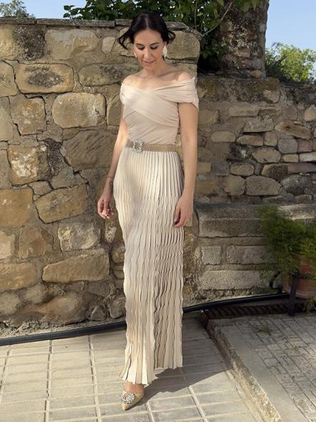 Falda Acordeón Beige [1]