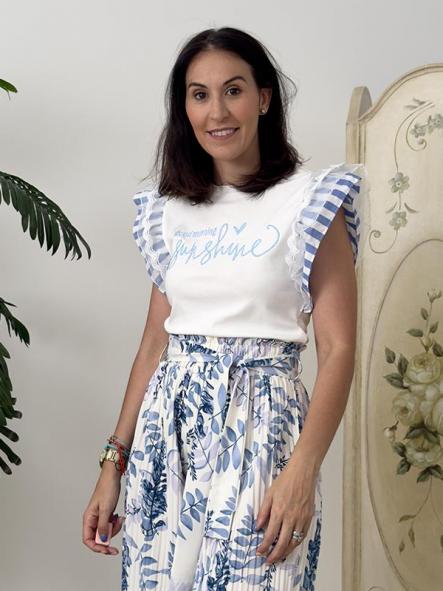 Camiseta Happy Azul [3]