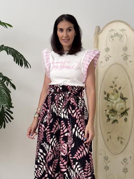 Camiseta Happy Rosa [1]
