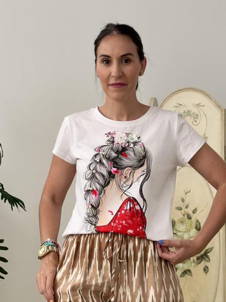 Camiseta Niña Trenza Roja [1]