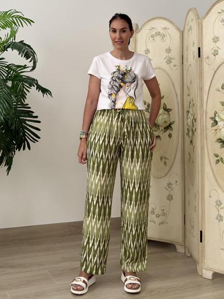 Pantalon Zig-Zag Verde  [1]