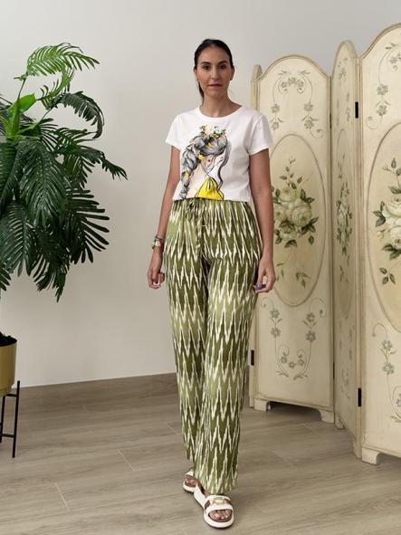 Pantalon Zig-Zag Verde 