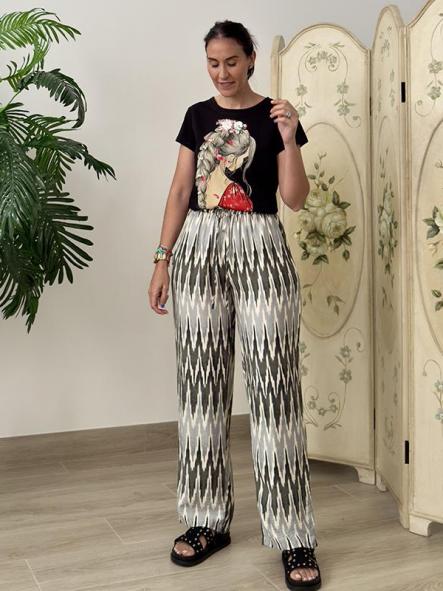 Pantalon Zig-Zag Gris