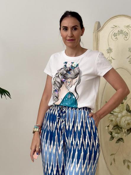 Camiseta Niña Trenza Turquesa [2]
