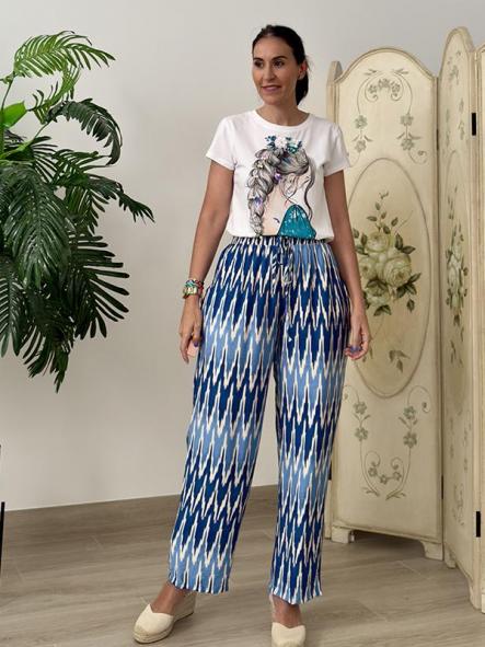 Pantalon Zig-Zag Azul [2]
