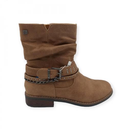 BOTIN TAUPE PIEL ADORNO CADENA MUSTANG 51892