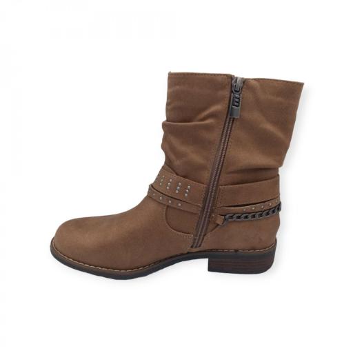 BOTIN TAUPE PIEL ADORNO CADENA MUSTANG 51892 [3]