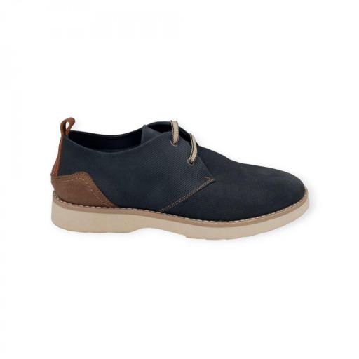 Zapato piel azul Benson shoes 19309