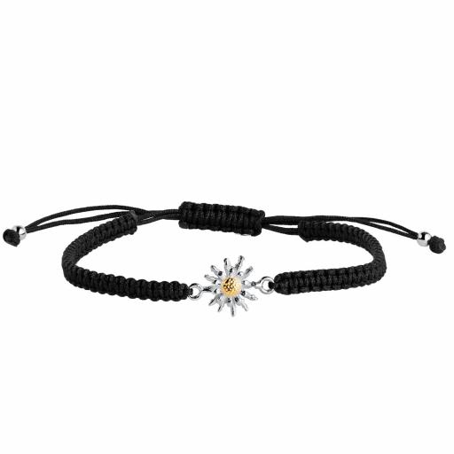 Pulsera plata Eguzkilore bicolor ajustable