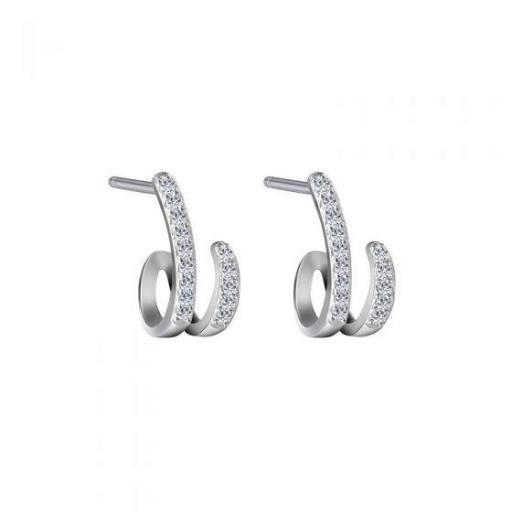 Pendientes plata rodiada 