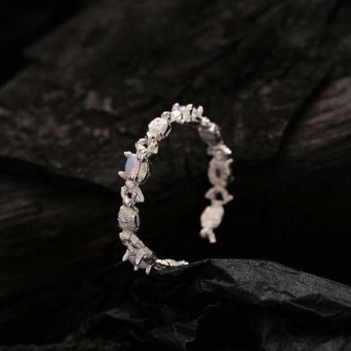 Anillo plata rodiada ajustable [0]