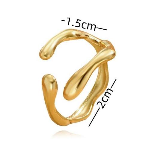 Anillo acero chapado oro