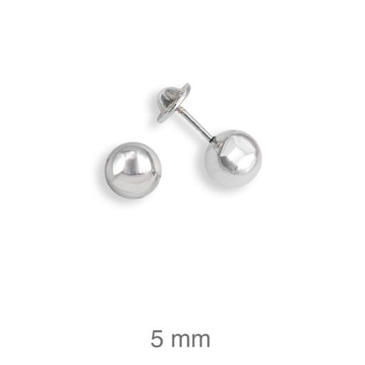 Pendientes plata rodiada rosca