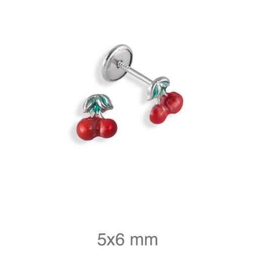 Pendientes plata rodiada rosca