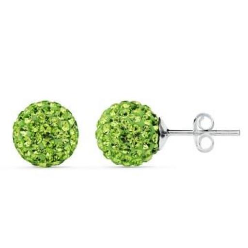 Pendientes plata cristal austriaco 10mm. [0]