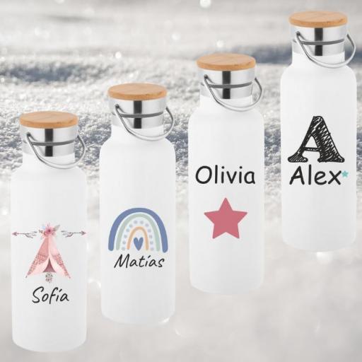 Botellas vuelta al cole nueva colección para niños –  botella  personalizada - Cantimplora Infantil - diseños para elegir. [0]