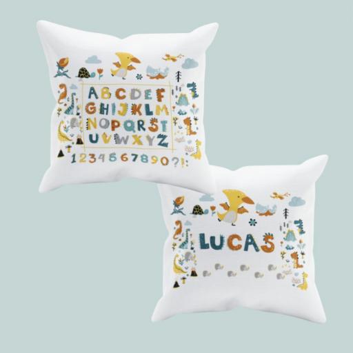 Cojín Personalizado para Niño - Niña - Almohada para Niños abecedario y números - Vuelta al Cole - cojín con Letras y números COLECCIÓN ABC [2]