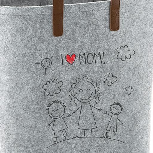 Bolso Personalizado con dibujos - bolso de fieltro  [1]