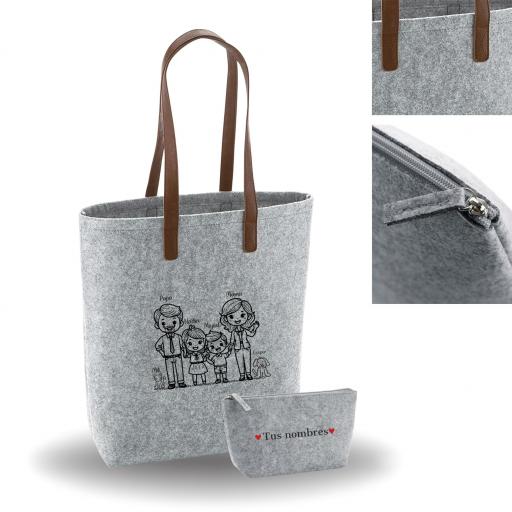 Bolso Personalizado con dibujos - bolso de fieltro 