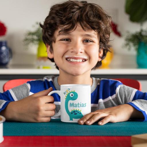 Taza de plástico, taza con diseños para niños, taza con nombre, taza personalizada, taza polímero, taza vuelta al cole, guardería, taza para regalo, regalo original, taza con diseño personalizada para niño. DRAGÓN [1]