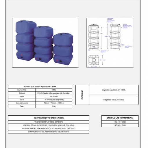 Depósito Aquablock MT 600 - 750 - 1000 litros [2]