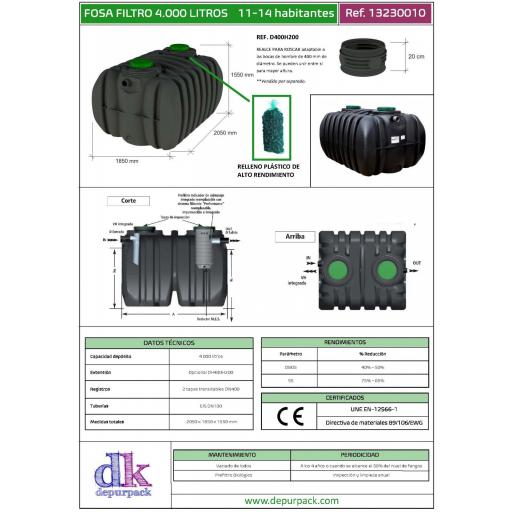 Fosa Séptica con filtro 4000 litros homologada con marcado CE [2]