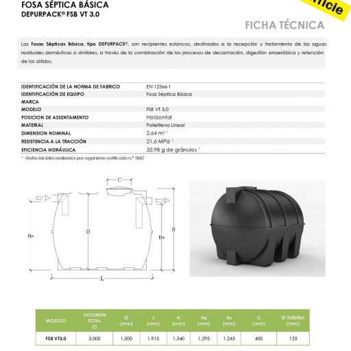 Fosa Séptica básica 3000 litros apta para superficie [3]