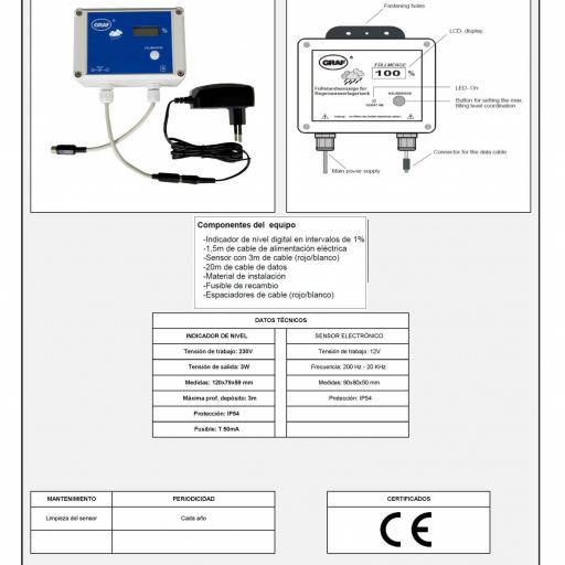 Detector nivel digital para depósitos de agua - GRAF [2]